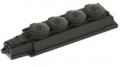 колодка оу четверная 4 гн. с загл. каучук 2p+pe 1x16a 220-240v ip54 4104 (турция) ne-ad - КОЛОДКИ - купить в липецке в магазине уровень