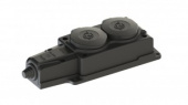 колодка оу двойная 2 гн. с загл. каучук 2p+pe 1x16a 220-240v ip54 4102 (турция) ne-ad - КОЛОДКИ - купить в липецке в магазине уровень